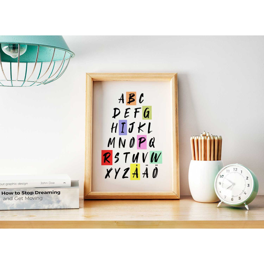 Svenska alfabetet 50x70cm pedagogisk barntavla