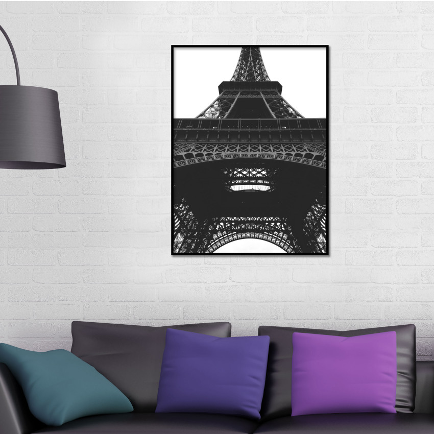 The Eiffel Tower in Paris - Big Black and White Poster