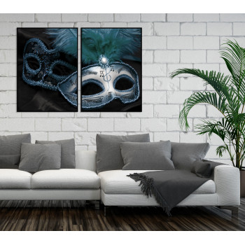 Teater masker - Tavla med mystisk karaktär