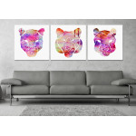 Tiger Cheetah Leopard - Poster in Three Pieces