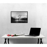 Tree in Center - Black and White Poster