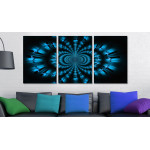 Turquoise Abstract Art - Poster in Three Pieces
