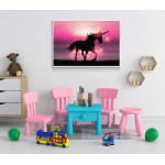 Unicorn silhouette poster 50x70cm