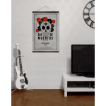 Vintage Los Muertos Skull with Roses -  Poster