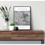 Vintage Map of Stockholm in Sweden - Poster