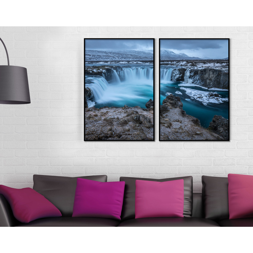 Waterfall on Iceland - Two Piece Poster
