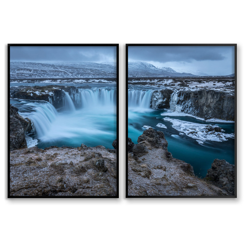 Waterfall on Iceland - Two Piece Poster