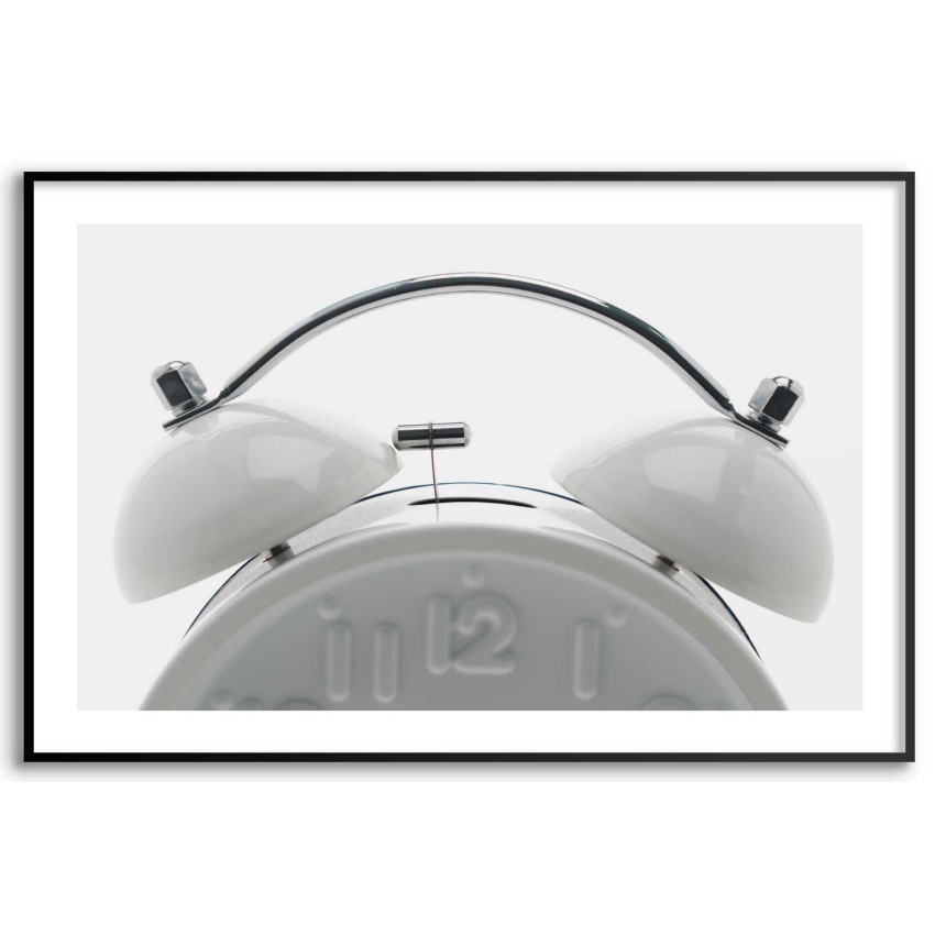 Vit v&auml;ckarklocka 61x91cm minimalistisk poster