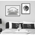 Vit v&auml;ckarklocka 61x91cm minimalistisk poster