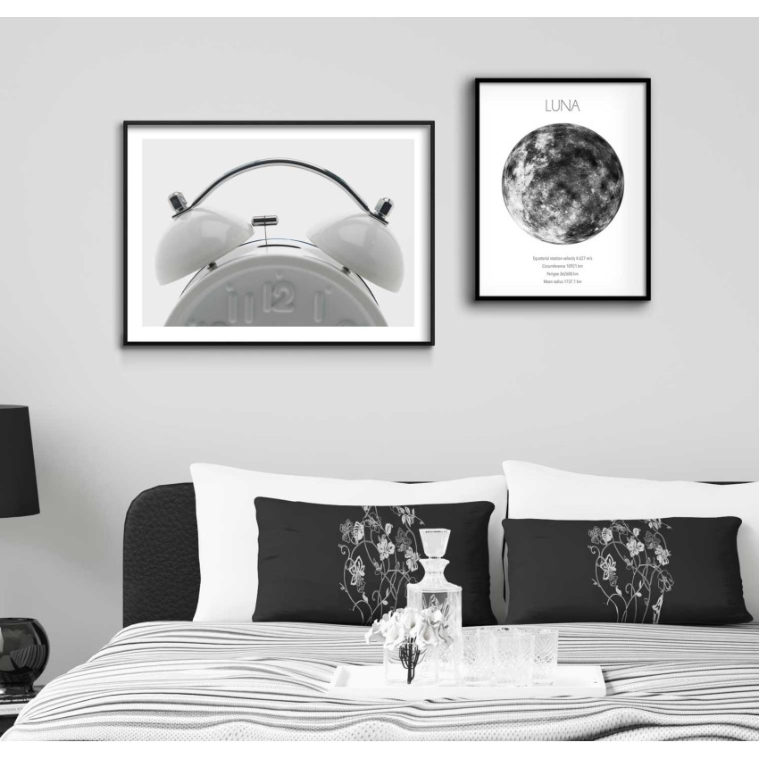 Vit v&auml;ckarklocka 61x91cm minimalistisk poster