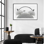 Vit v&auml;ckarklocka 61x91cm minimalistisk poster