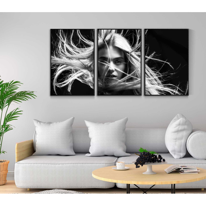 Woman in the wind 50x70cm x 3 posters