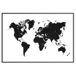 World map - 40x50cm