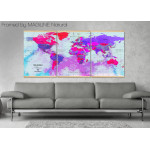 World Map - Poster in Three Pieces