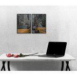 Yellow Cab in New York - Two Piece Poster
