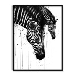 Zebra Sketch - Simple Black and White Poster