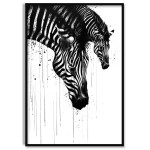 Zebra Sketch - Simple Black and White Poster