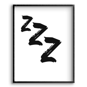 Zzz sovrum poster 40x50cm | Fri frakt