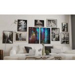 Övergångsställe i regnet - Abstrakt simpel poster