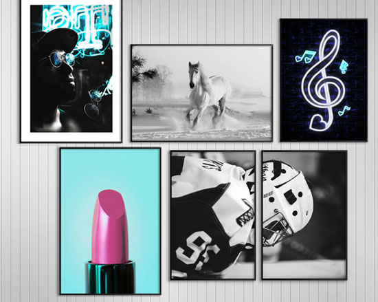 Posters med ungdomliga motiv till tonårsrum