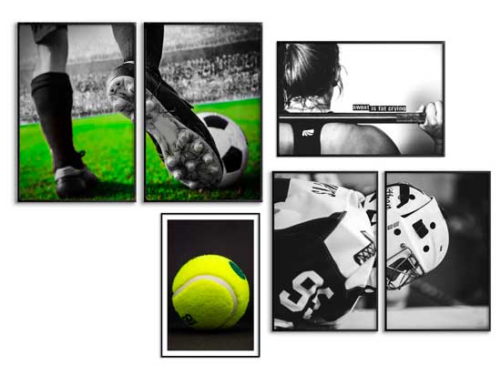 Sportiga planscher och sport posters